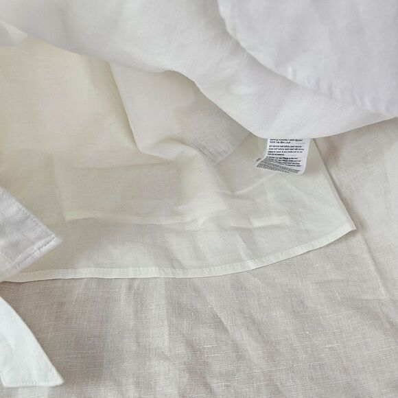 ESPRIT Button Minimalist 10 Belted Midi Shirt Dress 100% Cotton White W/Slip NWT - Picture 10 of 12